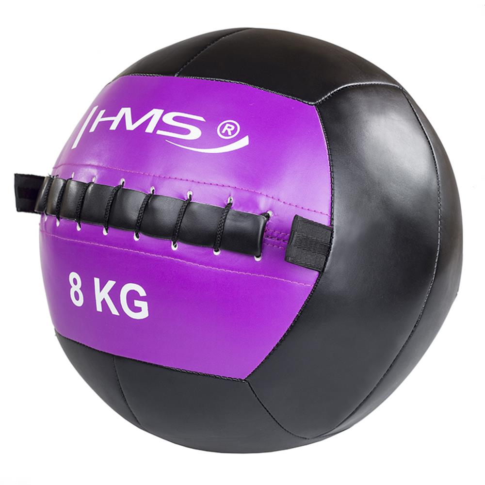 Wall Ball Medizinball 8 kg Trainingsball für Functional Training Violett | HMS WLB8