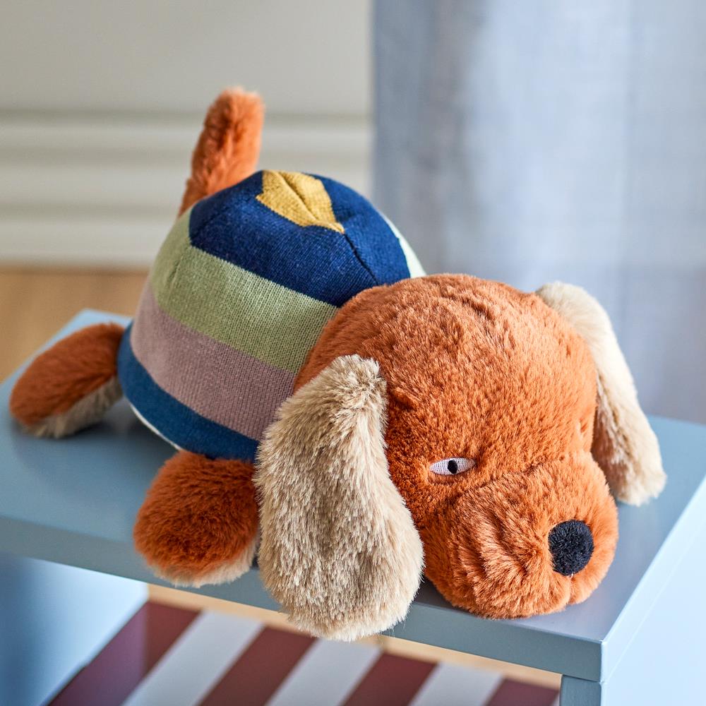 Bloomingville MINI Charlie Plüschtier bunt - 2in1 Kuscheltier Hund & Kaninchen für Baby & Kinderzimmer