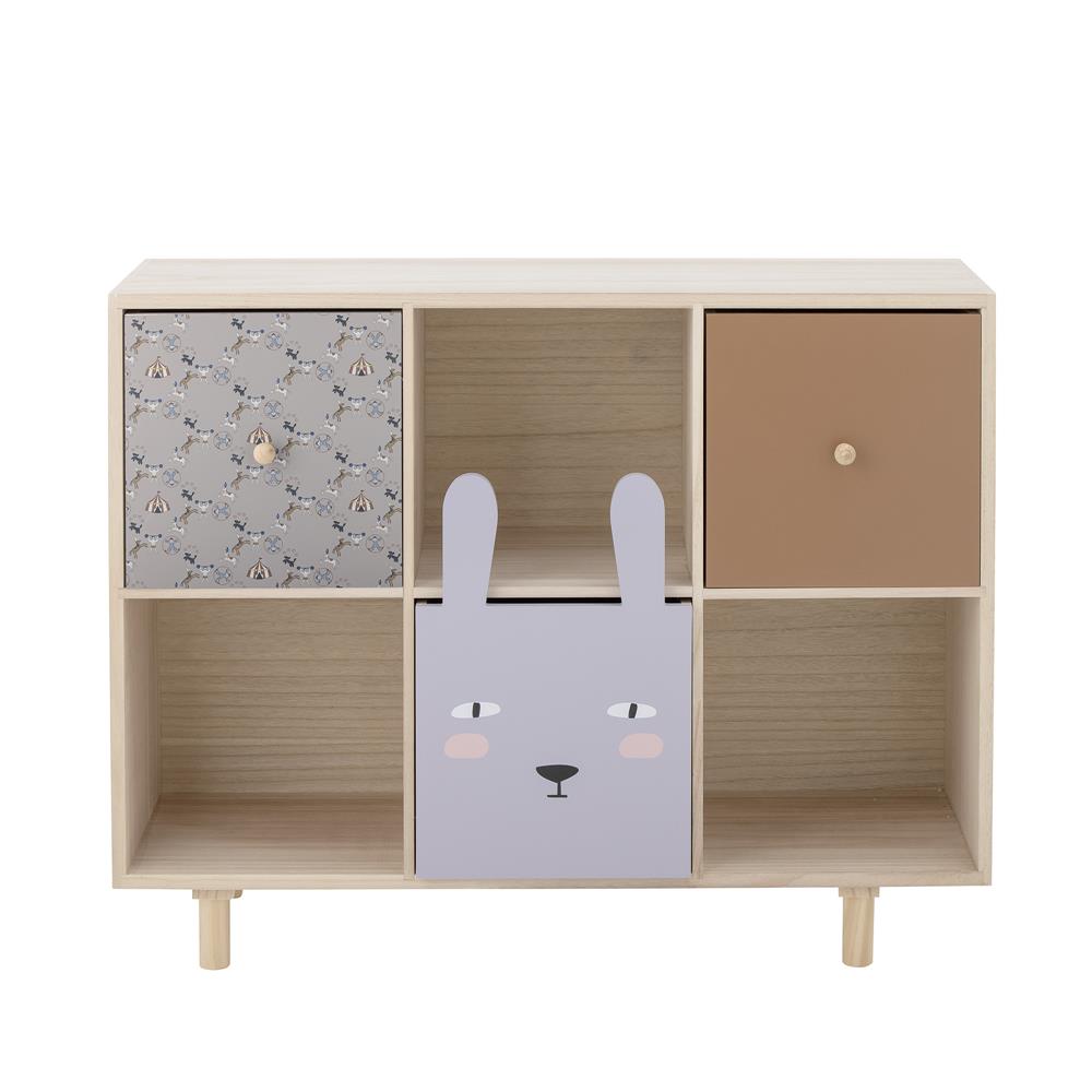 Bloomingville MINI Calle Bücherregal mit Schubladen 55x89,5x28 cm Natur Paulownia
