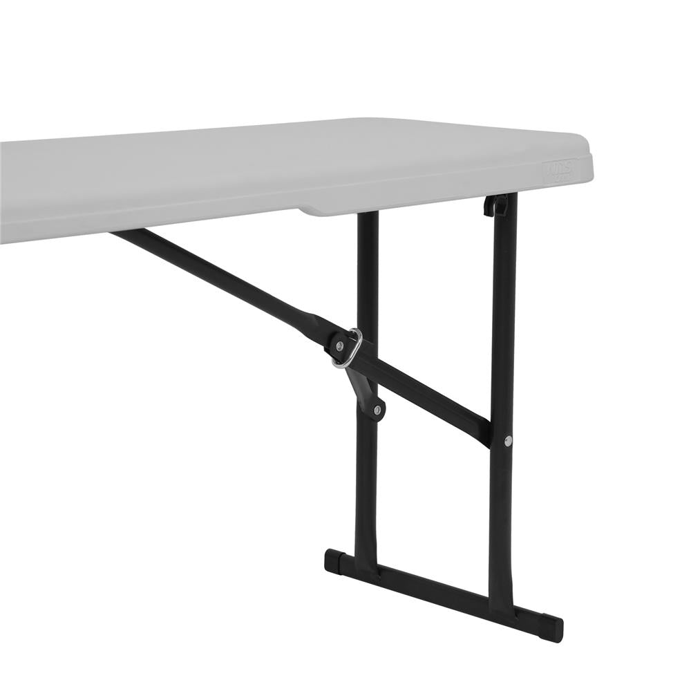 NILS CAMP Klappbank 180 cm Weiß für Garten Camping Events faltbare Sitzbank Outdoor