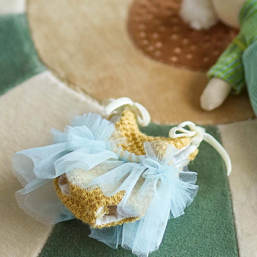 Bloomingville MINI Lara Puppe mit Stoffkoffer aus Polyester, bunt, 6er Set