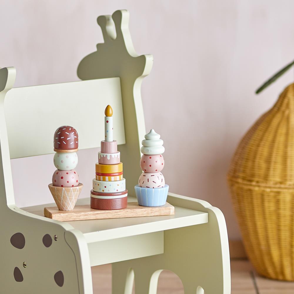 Bloomingville MINI Celebrate Aktivitätsspielzeug Bunt Holz 18er Set