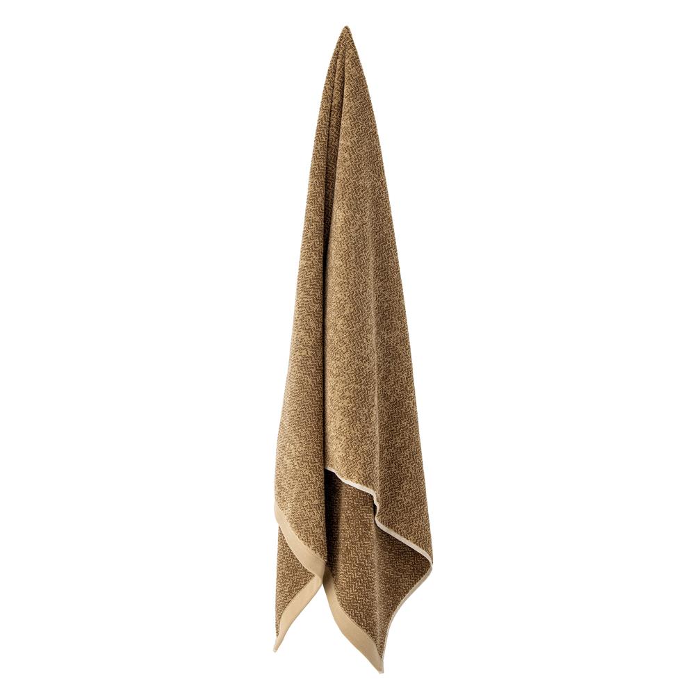 Bloomingville Kahla Handtuch, Braun, Baumwolle, 140x70 cm, dänisches Design