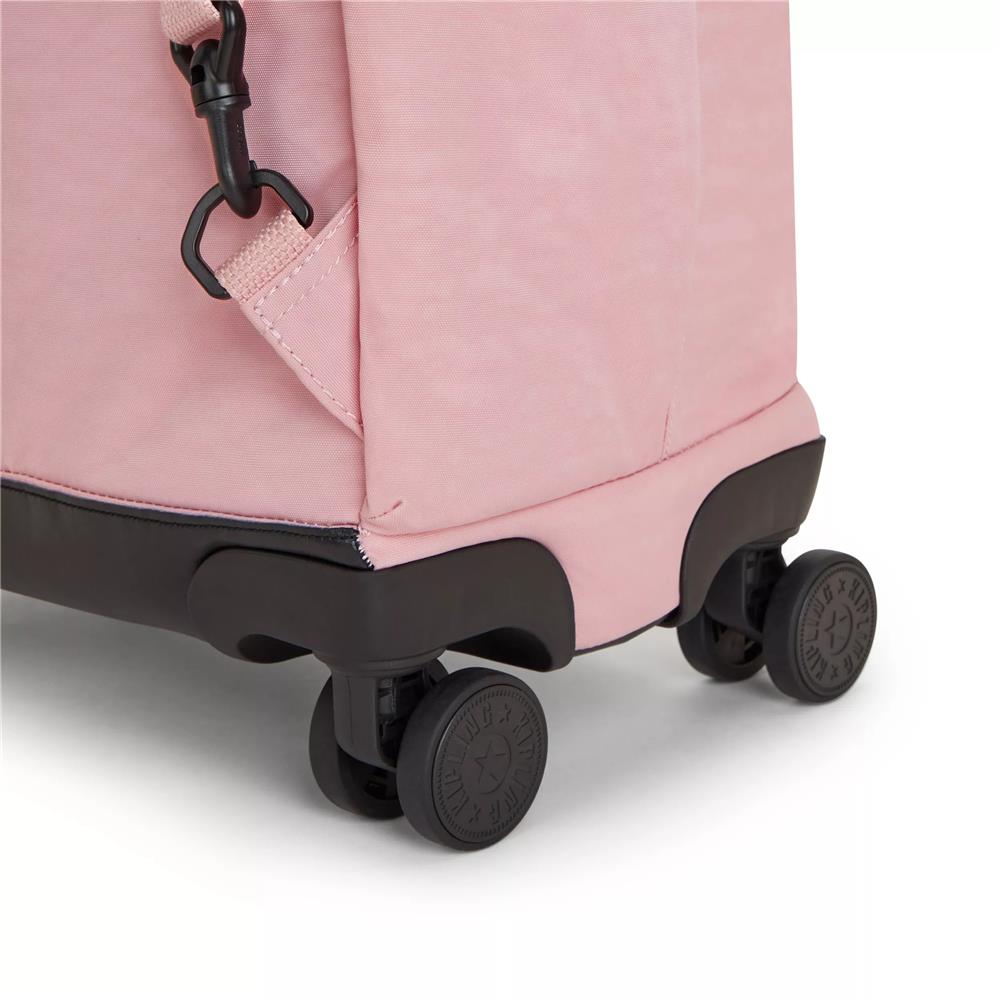 Kipling NEW ZEA, großer Kinder-Rucksack mit Rollen, Bridal Rose (rosa), Schulrucksack mit Laptopfach