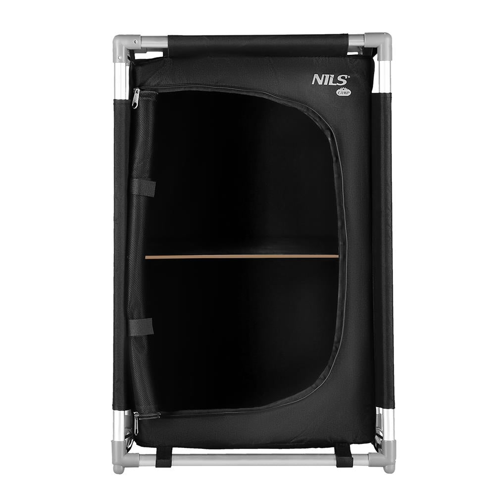 NILS CAMP Campingschrank faltbar - leichter Outdoor Schrank mit Netzfächern für Camping & Reisen