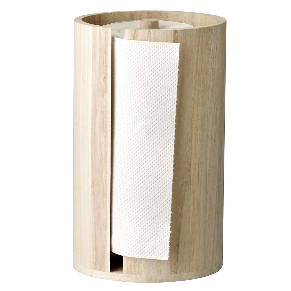 Bloomingville Celian Küchenrollenhalter Natur Holz Küchenrollenständer Küchenpapierhalter