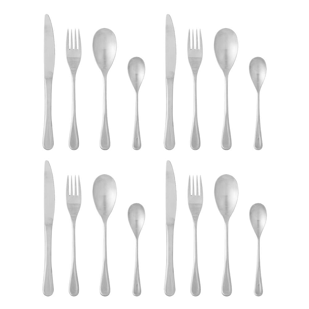 Bloomingville Elvera Besteck Set 16 teilig Edelstahl silber modern