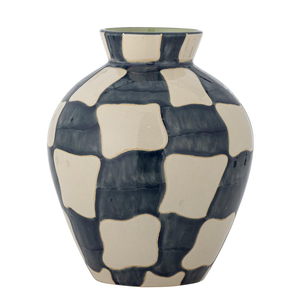 Bloomingville Check Vase Bunt Steingut Deko-Vase 20x24cm