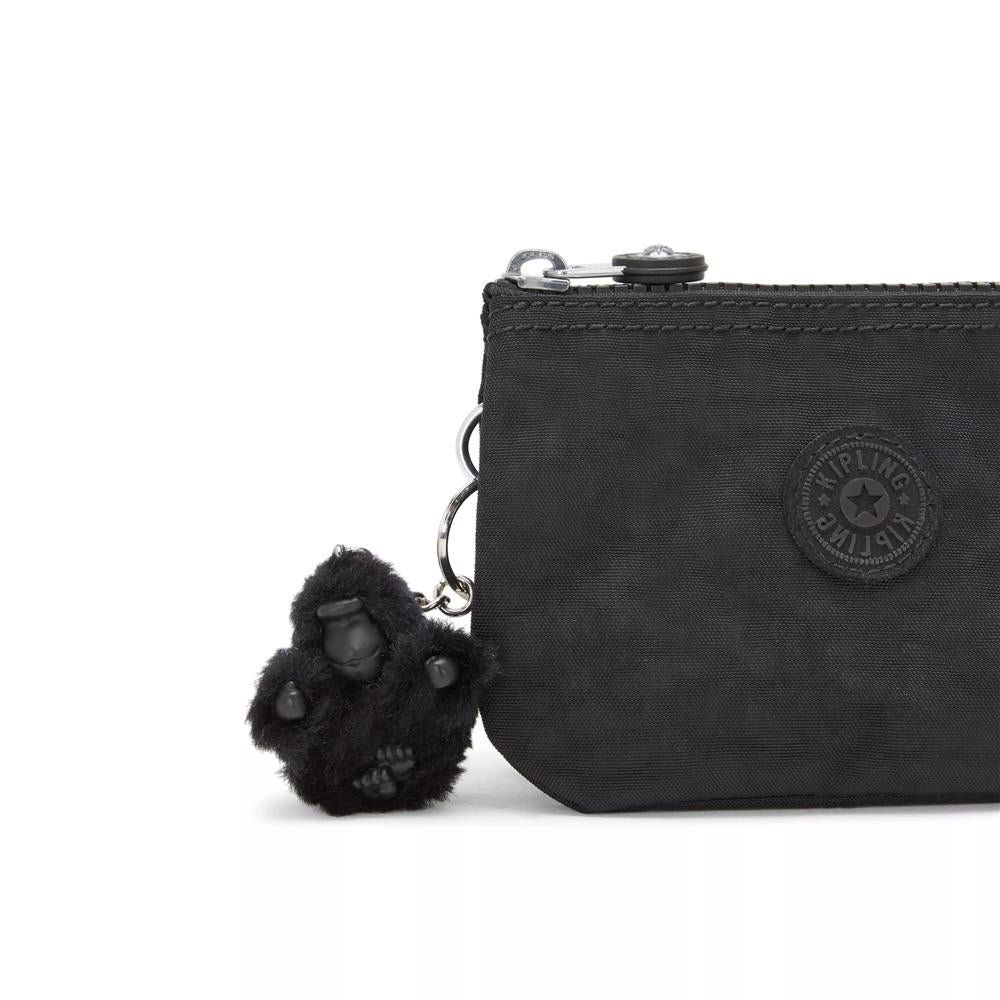 Kipling CREATIVITY S, kleine Geldbörse, Black Noir (schwarz), Portemonnaie mit Reißverschluss