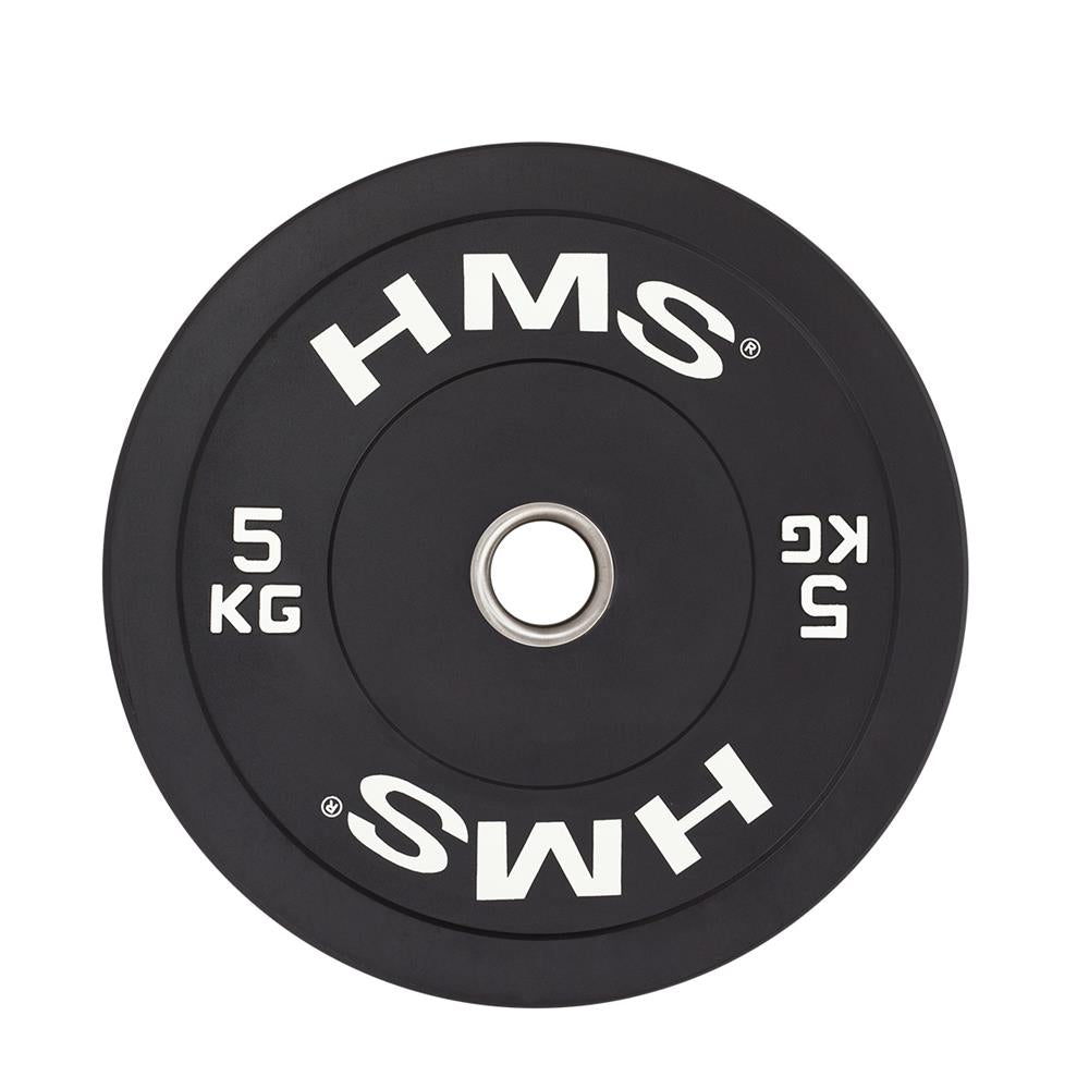 Hantelscheibe 5 kg Gummiert 50 mm Bumper Plate | HMS BBR05