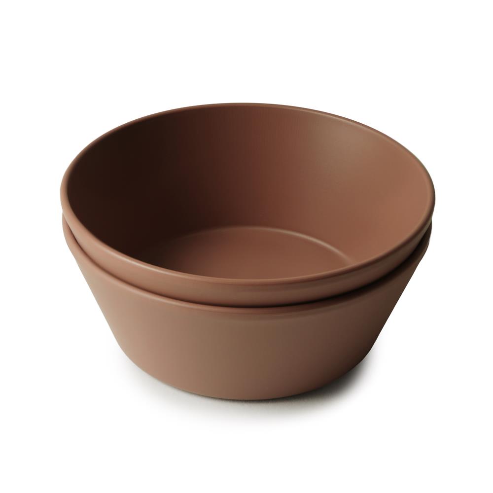 Mushie Kinderschüssel 2er Set, Caramel, rund, BPA-frei