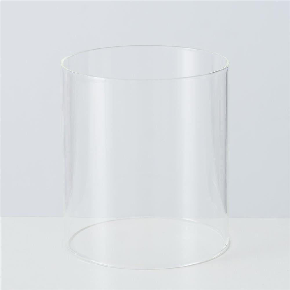 BOLTZE Windlicht Cindy 2er Set Metall Glas schwarz rund skandinavisch