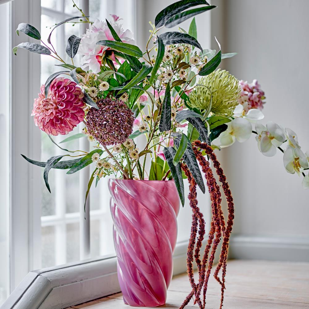 Bloomingville Hydrangea Stiel künstliche Blume rosa Deko Vase Wohnzimmer Blumen