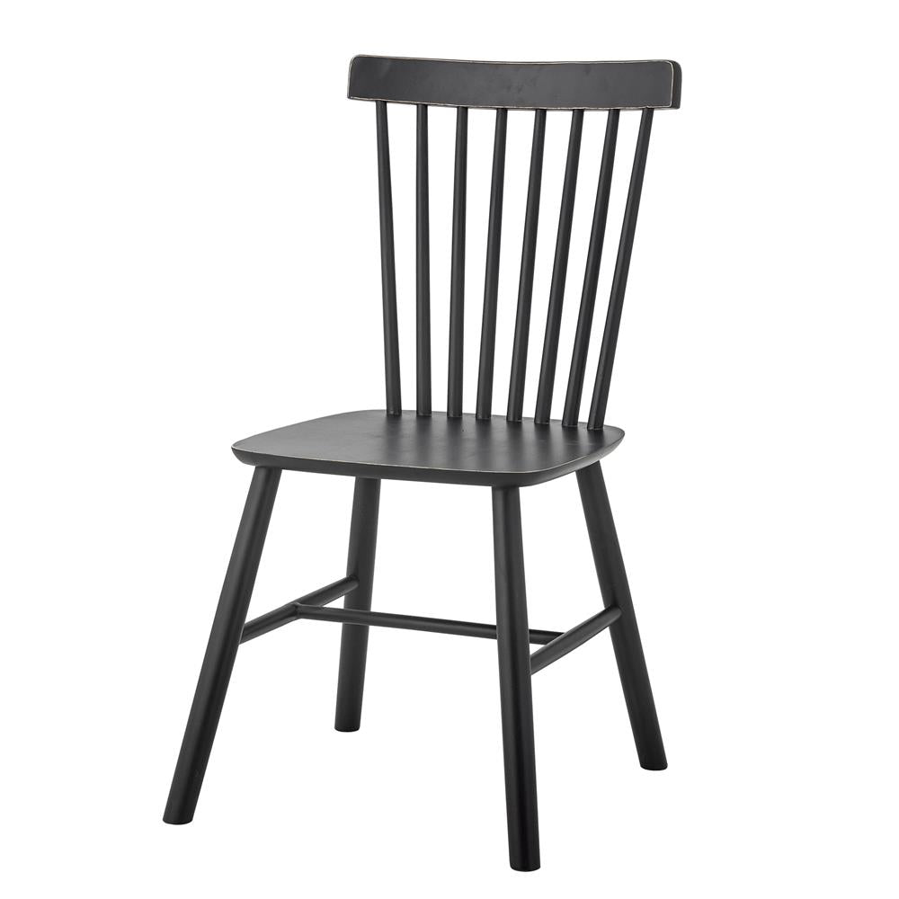 Bloomingville Mill Esszimmerstuhl schwarz L50 cm aus Holz – Stuhl für Esszimmer & Arbeitszimmer