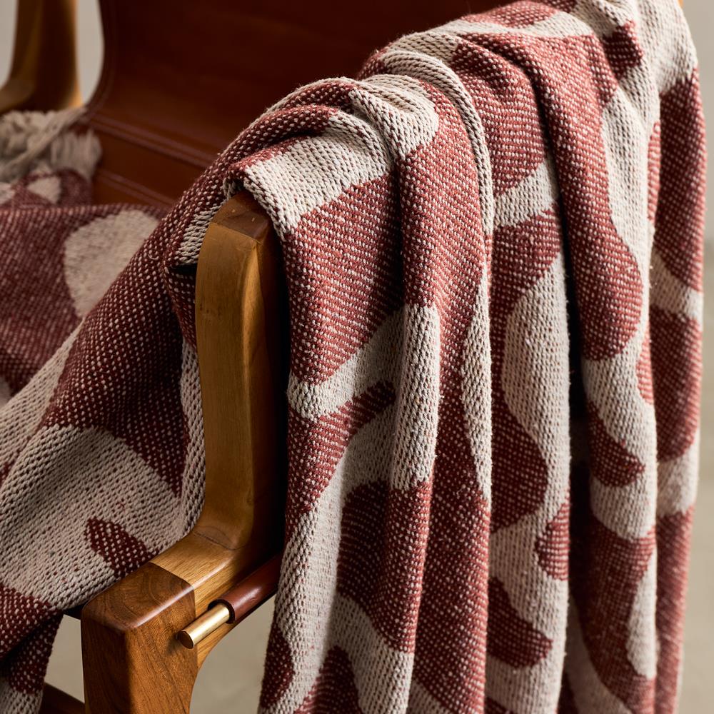 Bloomingville Salobre Decke Braun Baumwolle Wohndecke 160x130cm