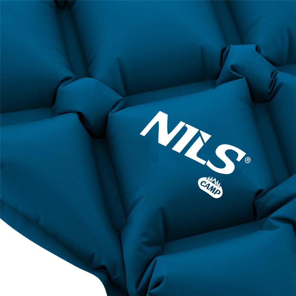 NILS CAMP Campingmatte leicht in türkis mit Luftpumpe Outdoor Trekking Reisen