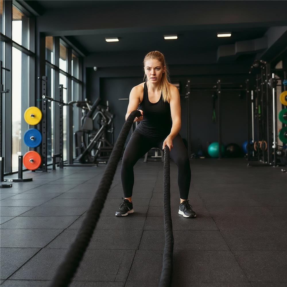 Trainingsseil 12 m Fitnessseil 38 mm Schwarz | HMS RP03