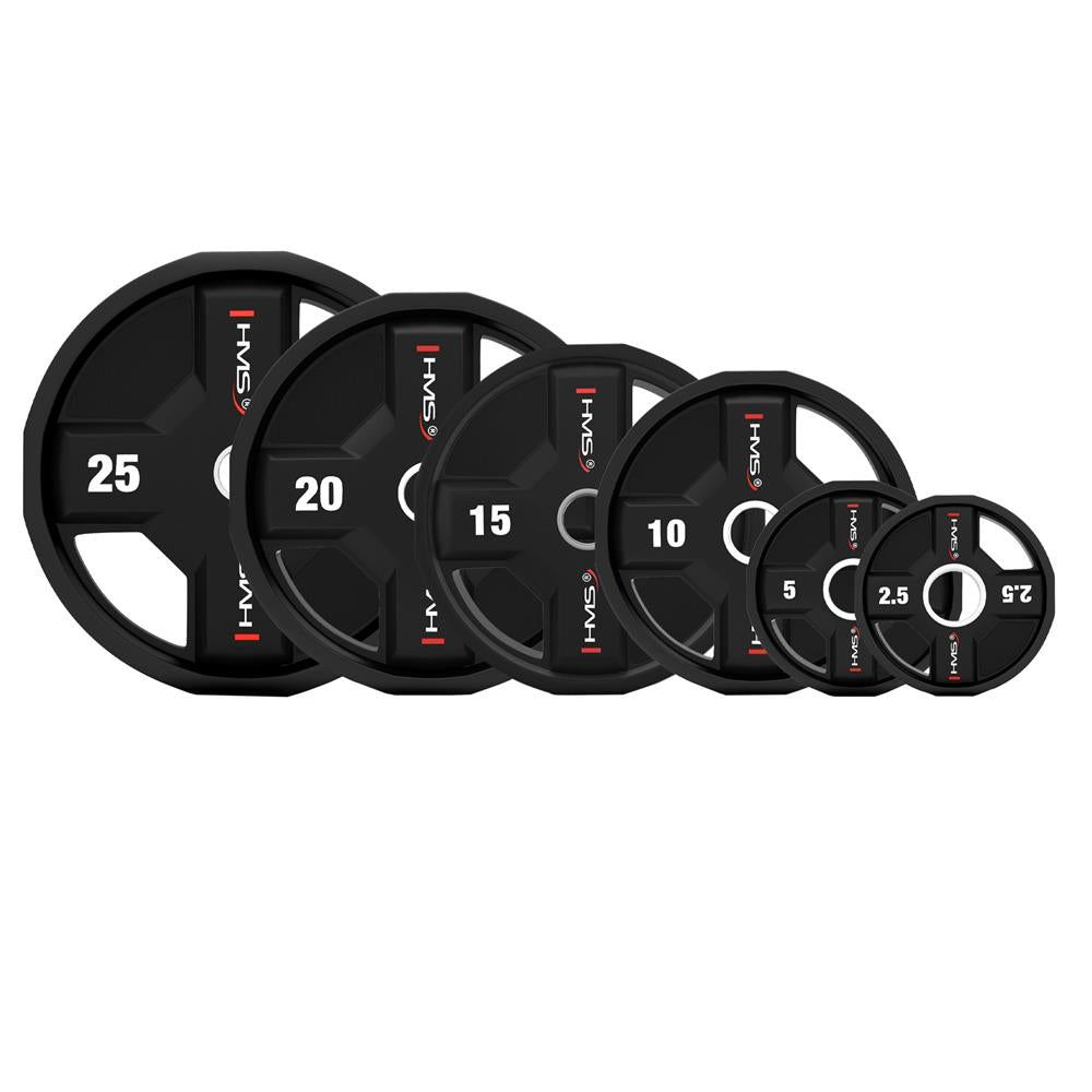 Hantelscheibe 5 kg Gewichtsscheibe 50 mm Polyurethan | HMS TPC05