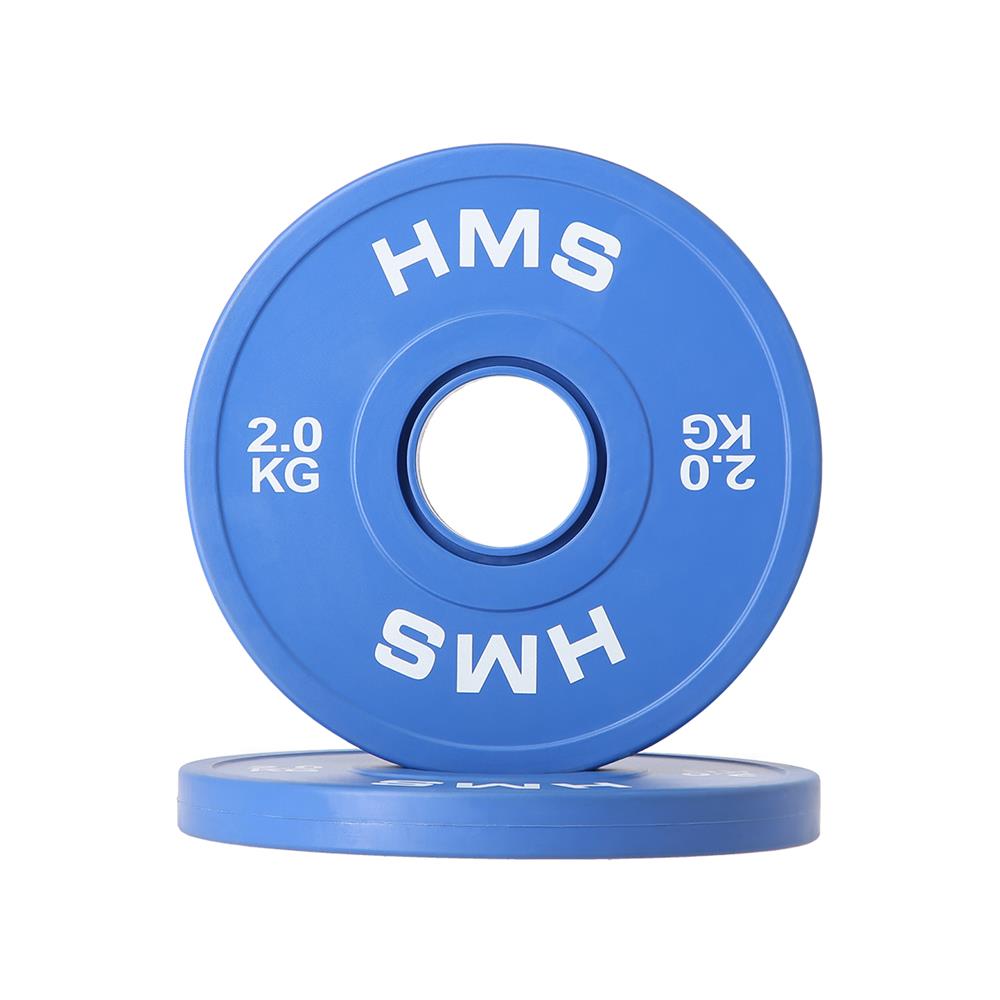 Hantelscheibe 2 kg Gummiert 50 mm, 2 Stück | HMS CBRS20
