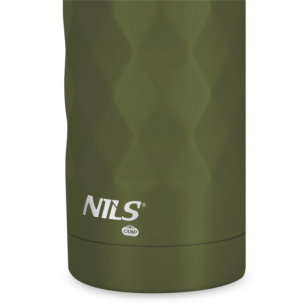 NILS CAMP Trinkflasche 750 ml Edelstahl Grün auslaufsicher isoliert BPA-frei