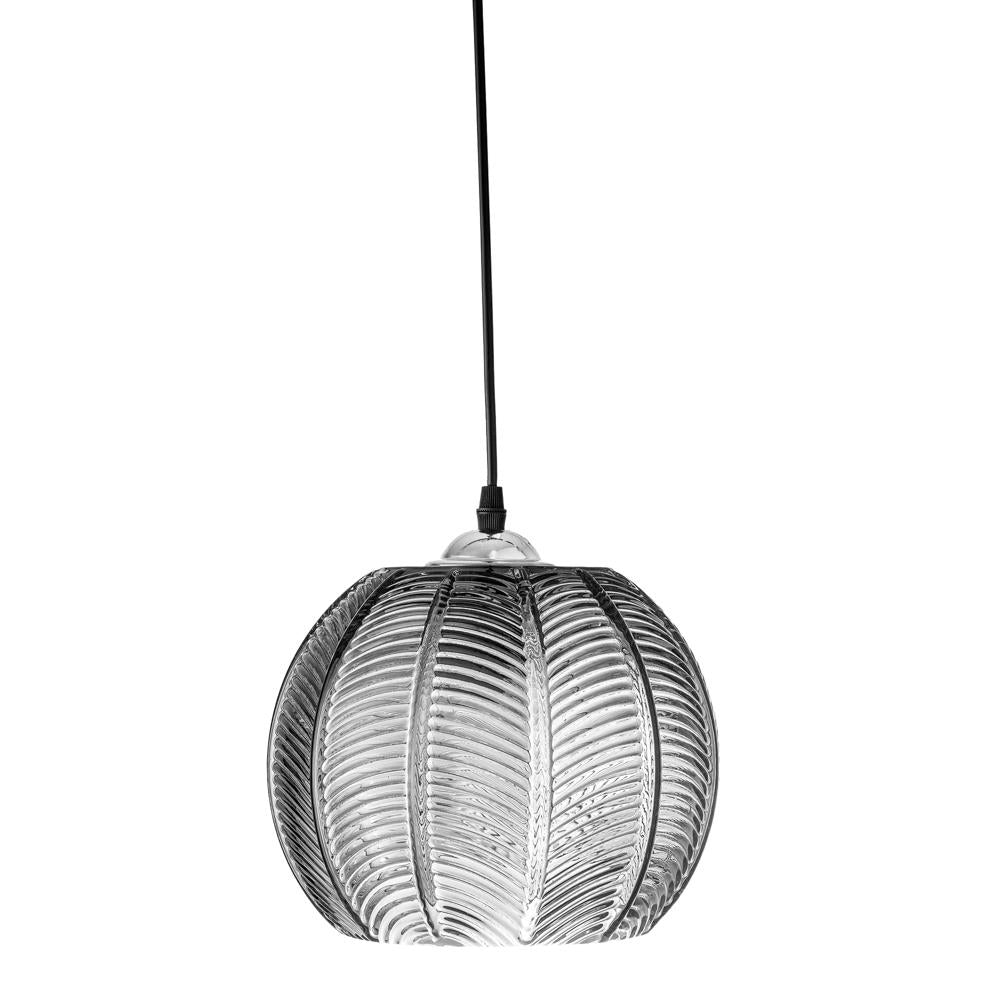 Bloomingville Adar Hängeleuchte grau D22 cm aus Glas – Pendelleuchte für Esszimmer & Wohnzimmer