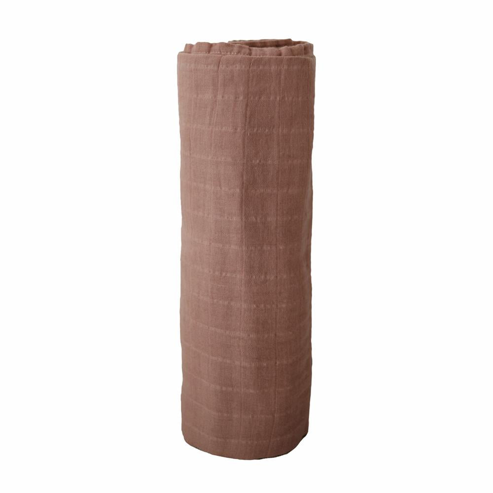 Mushie Musselin-Baby-Wickeldecke, Tawny Birch, Pucktuch aus 100% Bio-Baumwolle