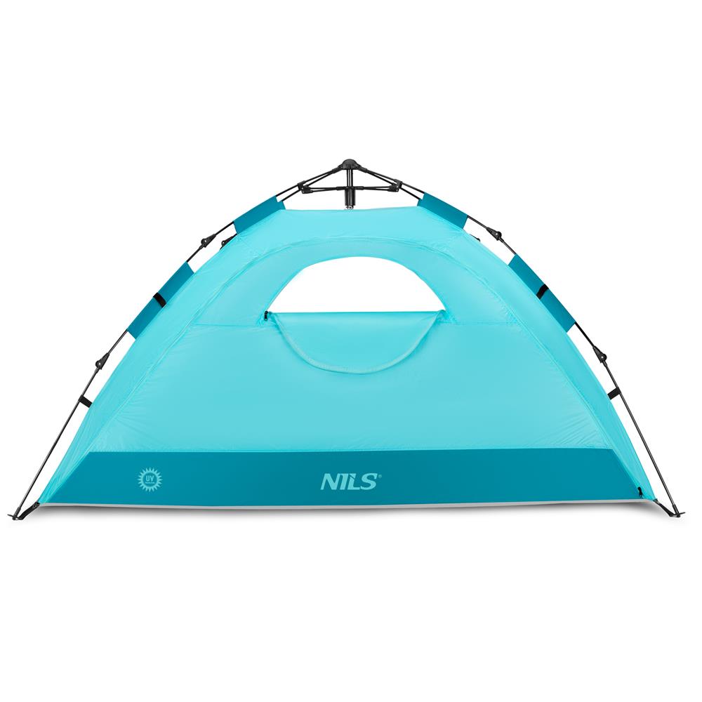 NILS Wurfzelt automatisch in blau für Strand Camping und Garten UV Schutz leicht