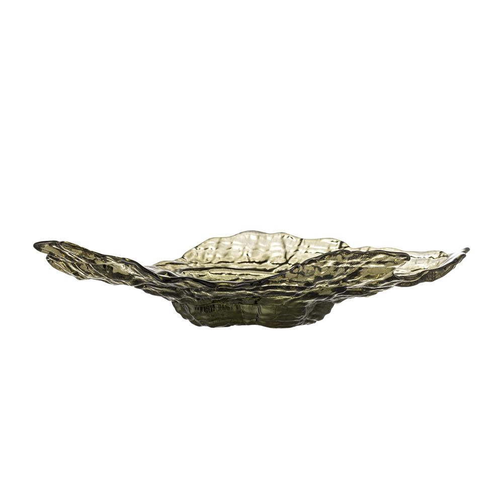 Bloomingville Aiku Dekoschale Glas grün skulptural 38 cm