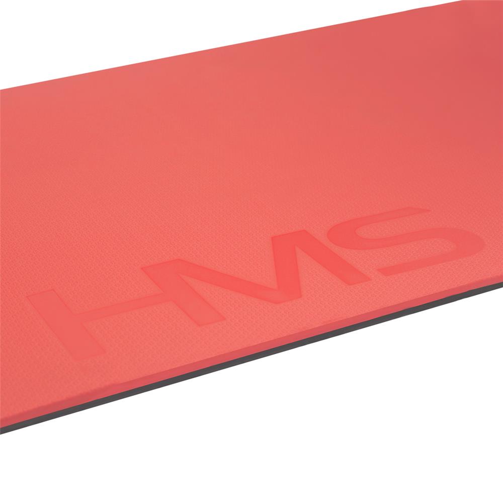 Fitnessmatte 180x60 cm 15 mm Rot/Schwarz | HMS Premium MFK03
