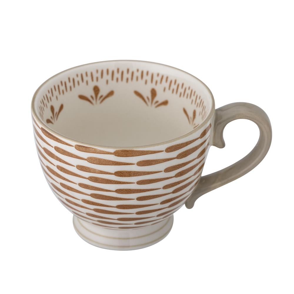 Bloomingville Maple Becher, Orange, 420ml, Steingut, dänisches Design
