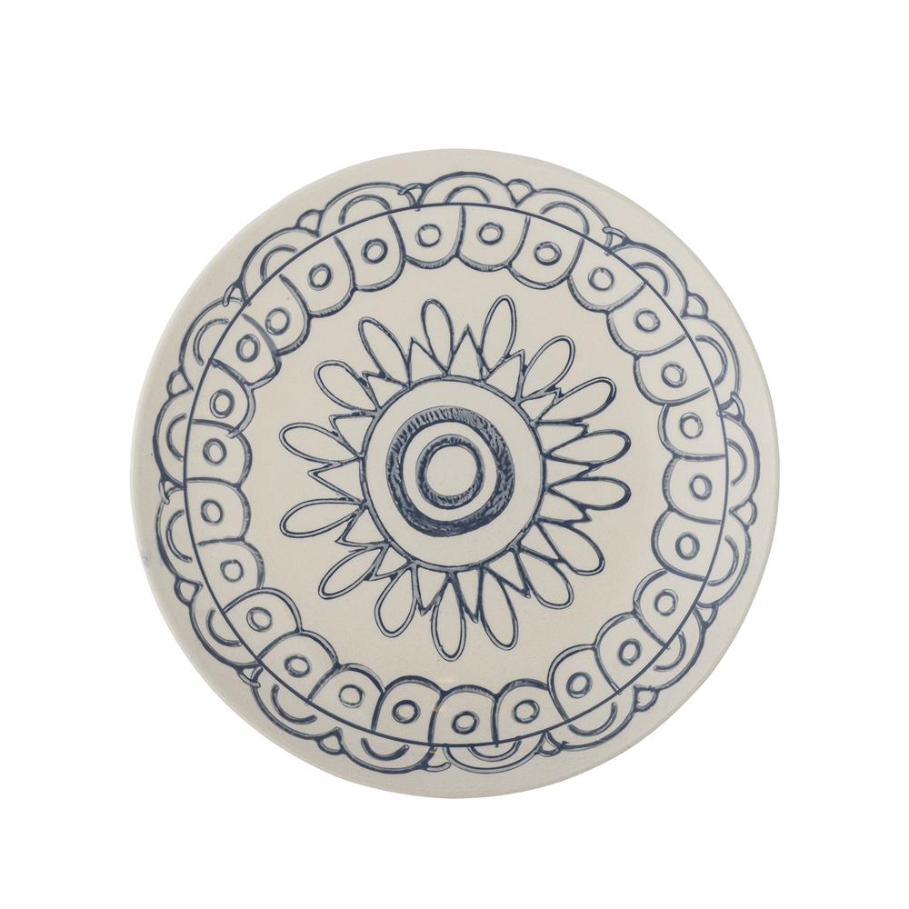 Bloomingville Maple Teller blau D20 cm aus Steingut – dekorativer Teller für Küche