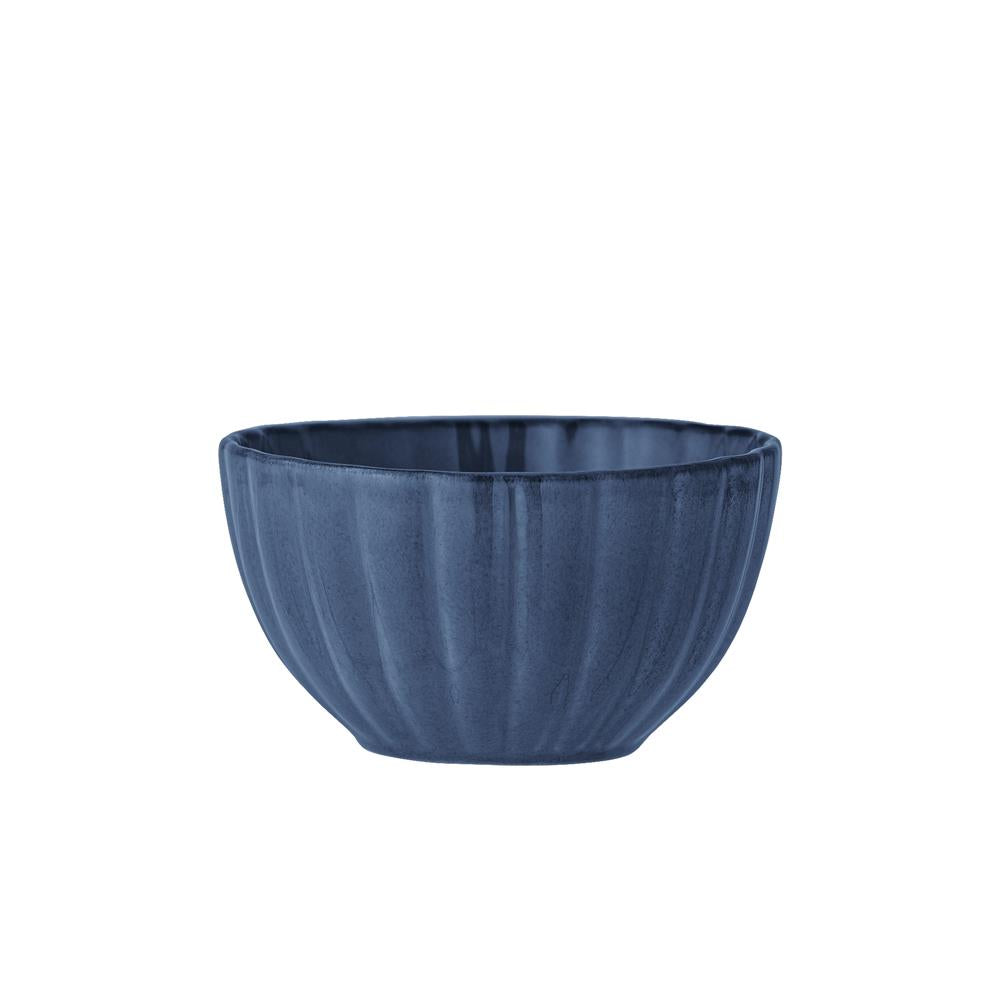 Bloomingville Latina Schale, Dunkelblau, Steingut, 400 ml, dänisches Design