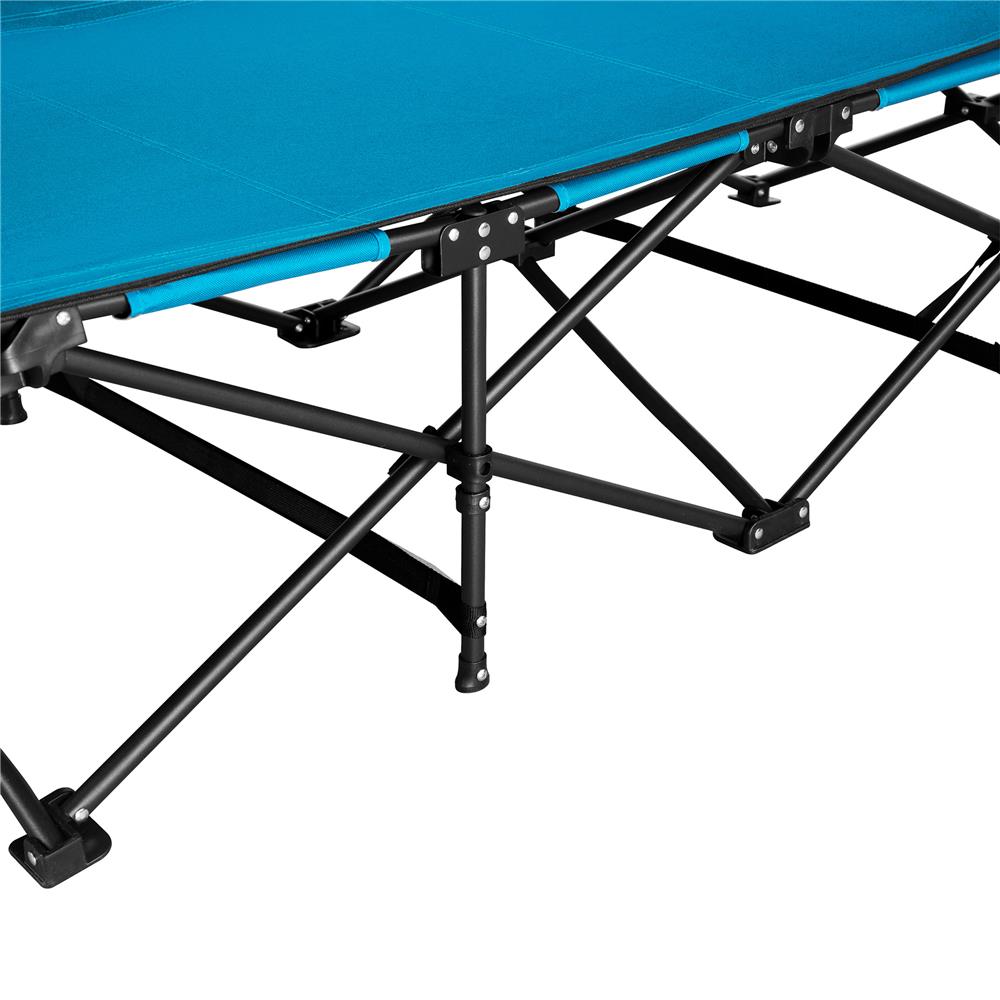 NILS CAMP Campingbett klappbar 190 cm blau Feldbett für Camping Outdoor Garten Reisbett