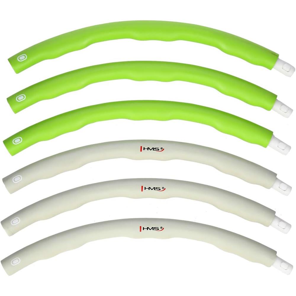 Hula Hoop Reifen 100 cm mit Massagenoppen zum Abnehmen Grün/Grau | HMS HHP003