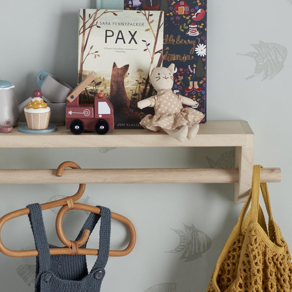 Bloomingville MINI Aranya Kinder Kleiderbügel Natur Rattan Kinderzimmer Kindergarderobe dänisches Design