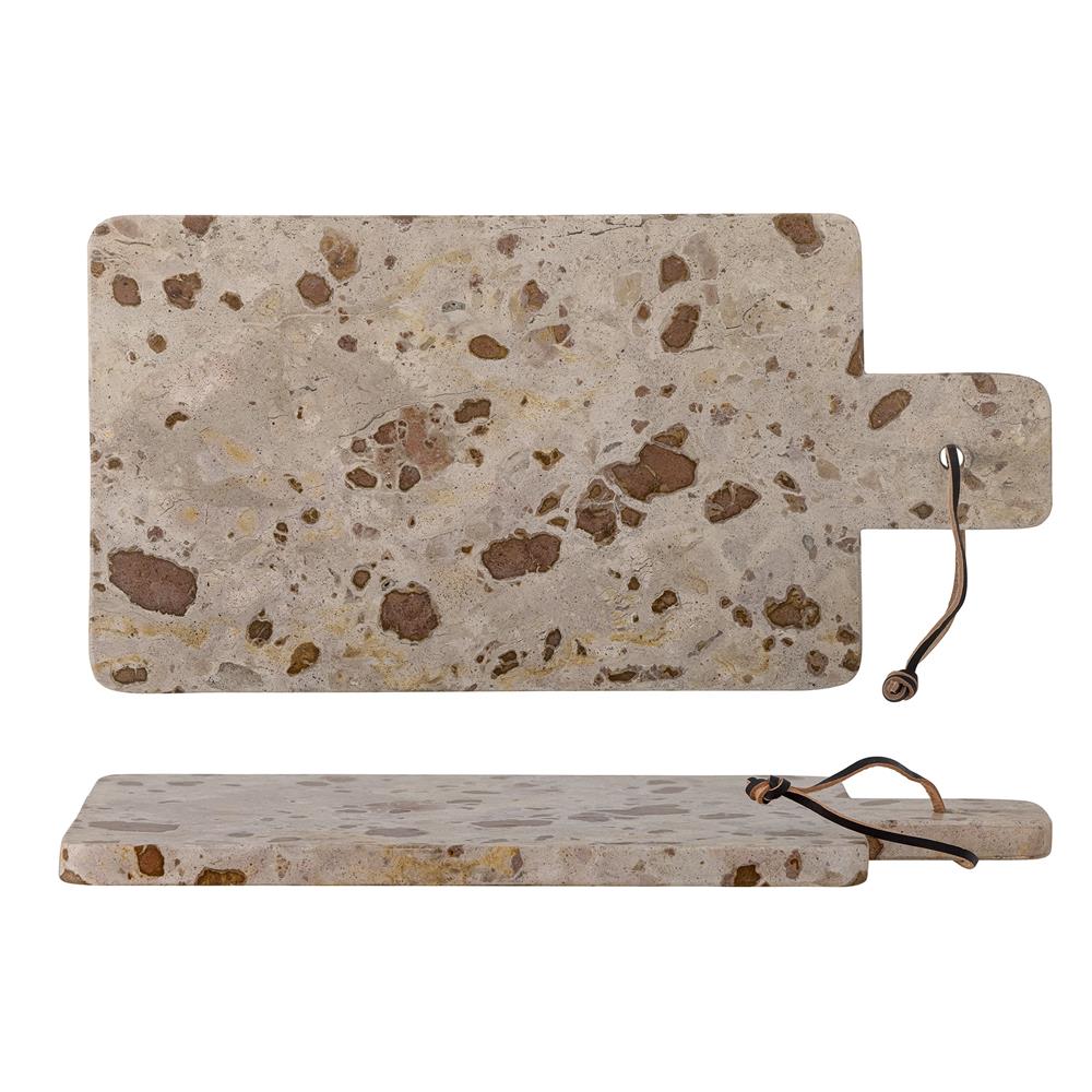 Bloomingville Nukaka Schneidebrett Marmor braun Servierbrett Küche Deko Naturstein