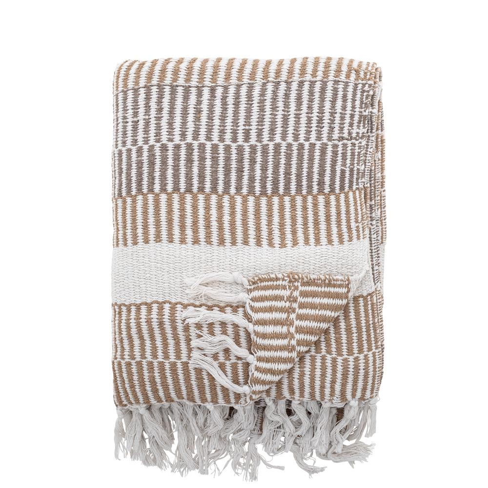 Bloomingville Isnel Decke natur mit recycelter Baumwolle 160x130 cm