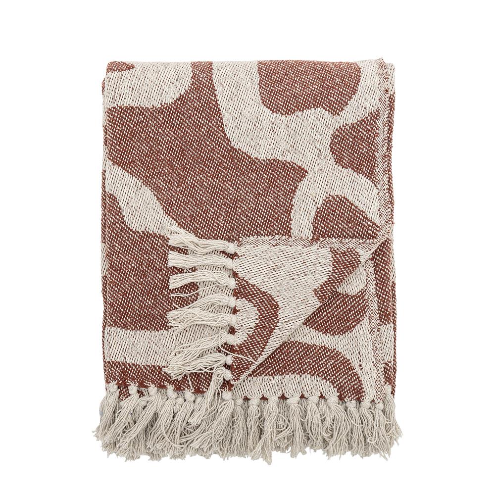 Bloomingville Salobre Decke Braun Baumwolle Wohndecke 160x130cm