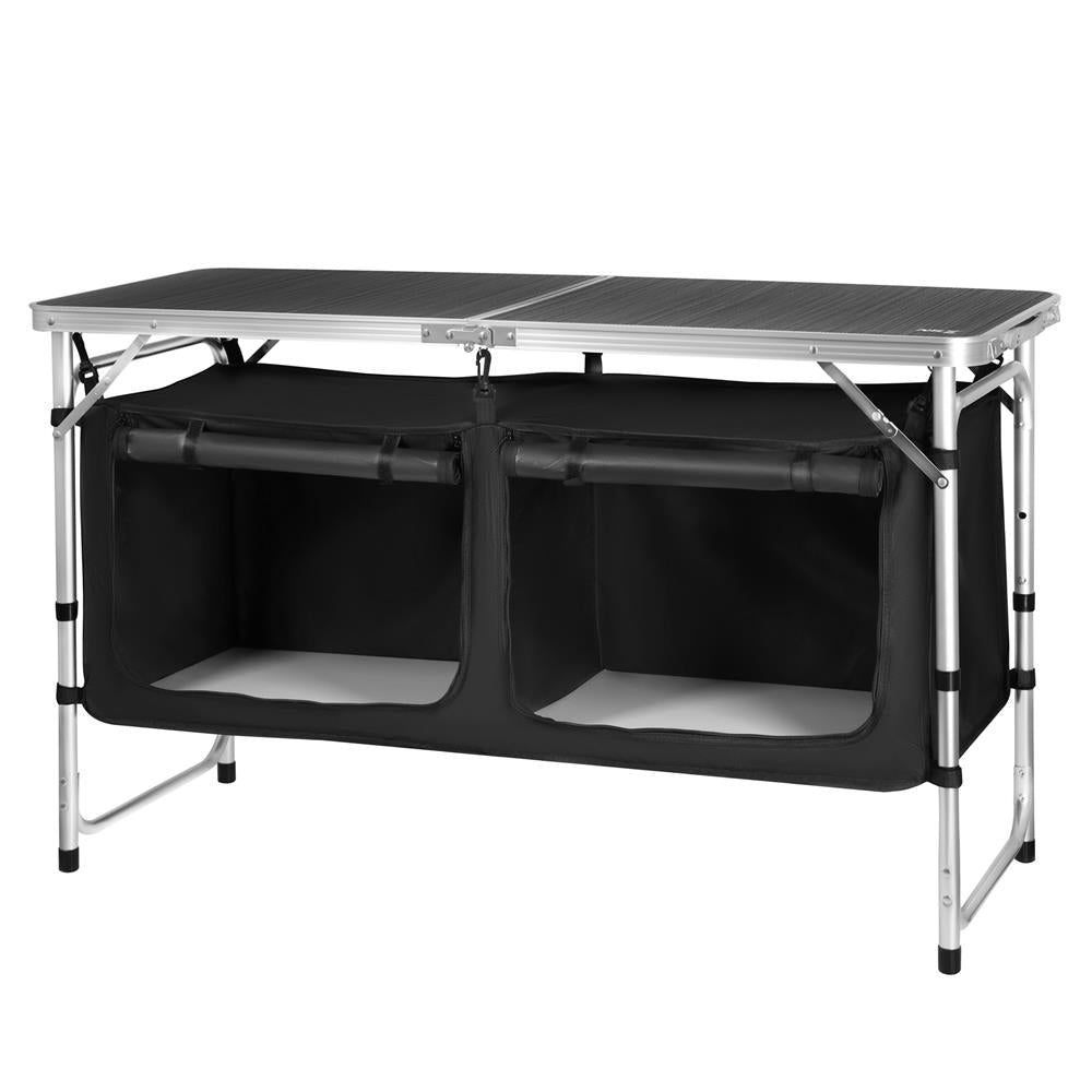 NILS CAMP Campingtisch mit Schrank faltbar für Camping Outdoor Küche