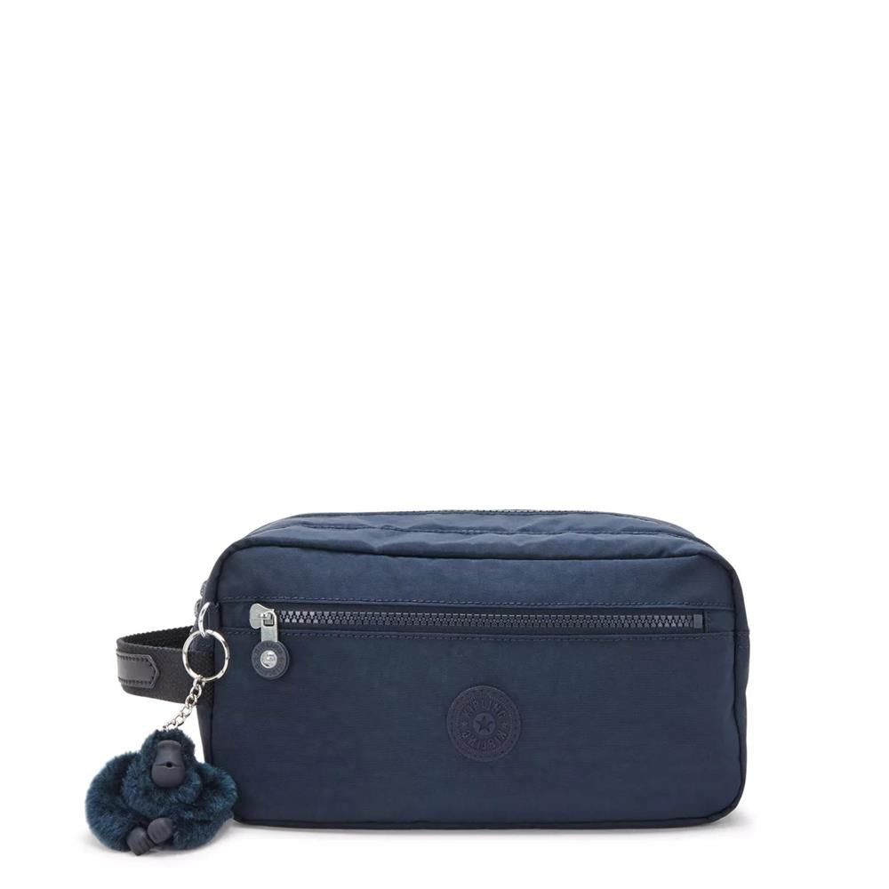 Kipling AGOT, Kulturtasche, Blue Bleu 2 (blau), Kosmetiktasche mit Reißverschluss & Fächern