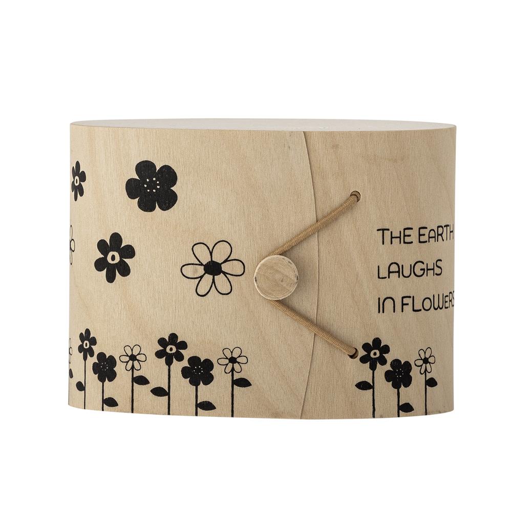 Bloomingville MINI Cloudy Tasse 225 ml Steingut, natur, Schriftzug "The earth laughs in flowers"