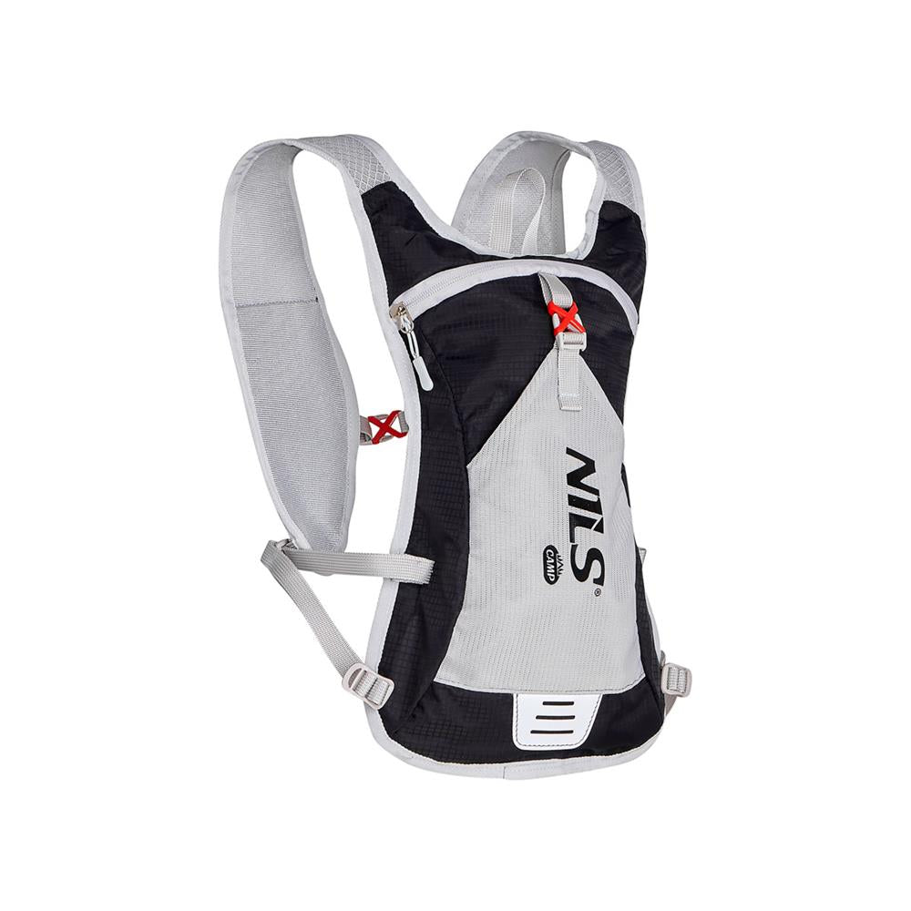 NILS CAMP Laufrucksack Tripper 10L Schwarz - Outdoor Rucksack Joggen Wandern Fahrrad