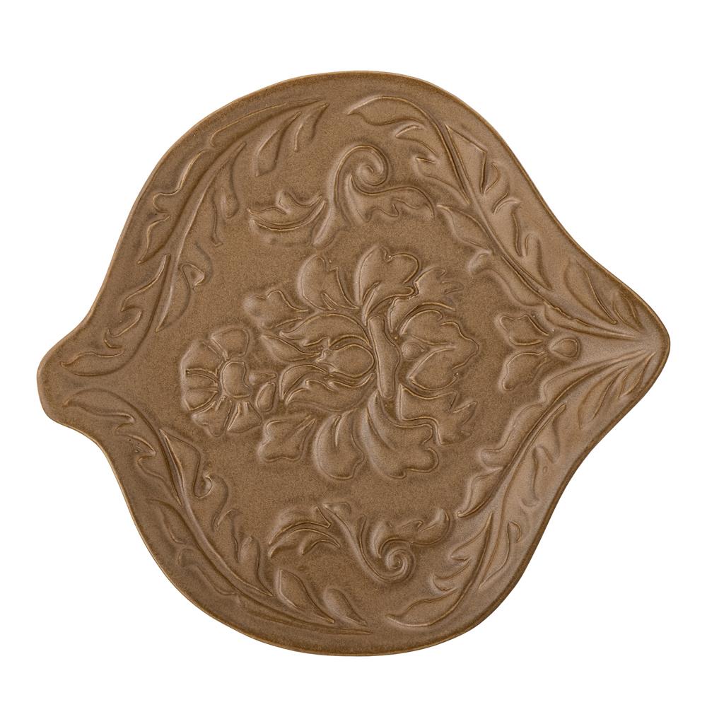 Bloomingville Lizz Schale braun L18 cm aus Steingut – dekorative Schale für Schlafzimmer & Bad