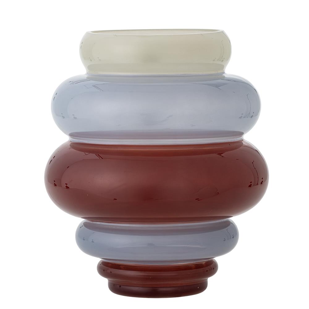 Bloomingville Annhelene Vase bunt - Glas Vase modern Color Block für Wohnzimmer & Deko