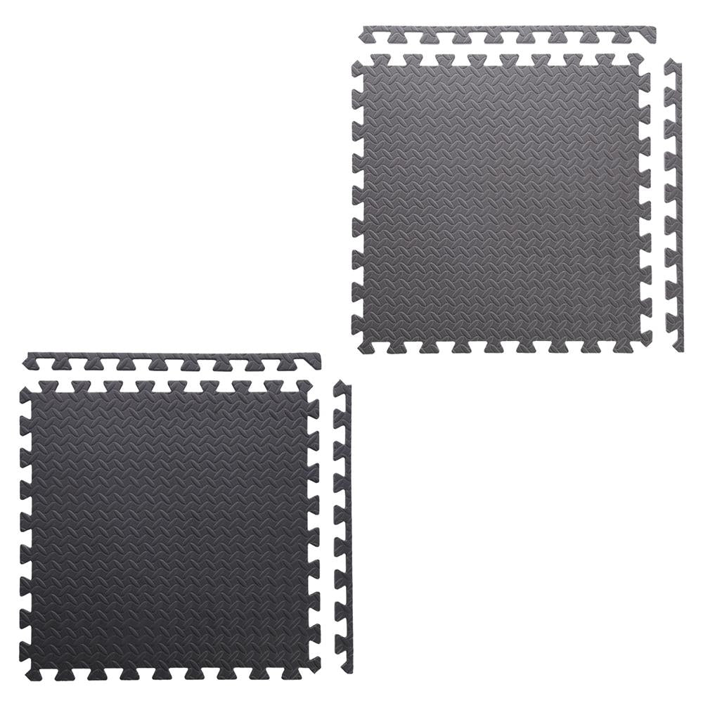 Puzzle‑Matte Fitness Unterlegmatte 9‑teilig 12 mm Dunkelgrau | HMS Premium MP12