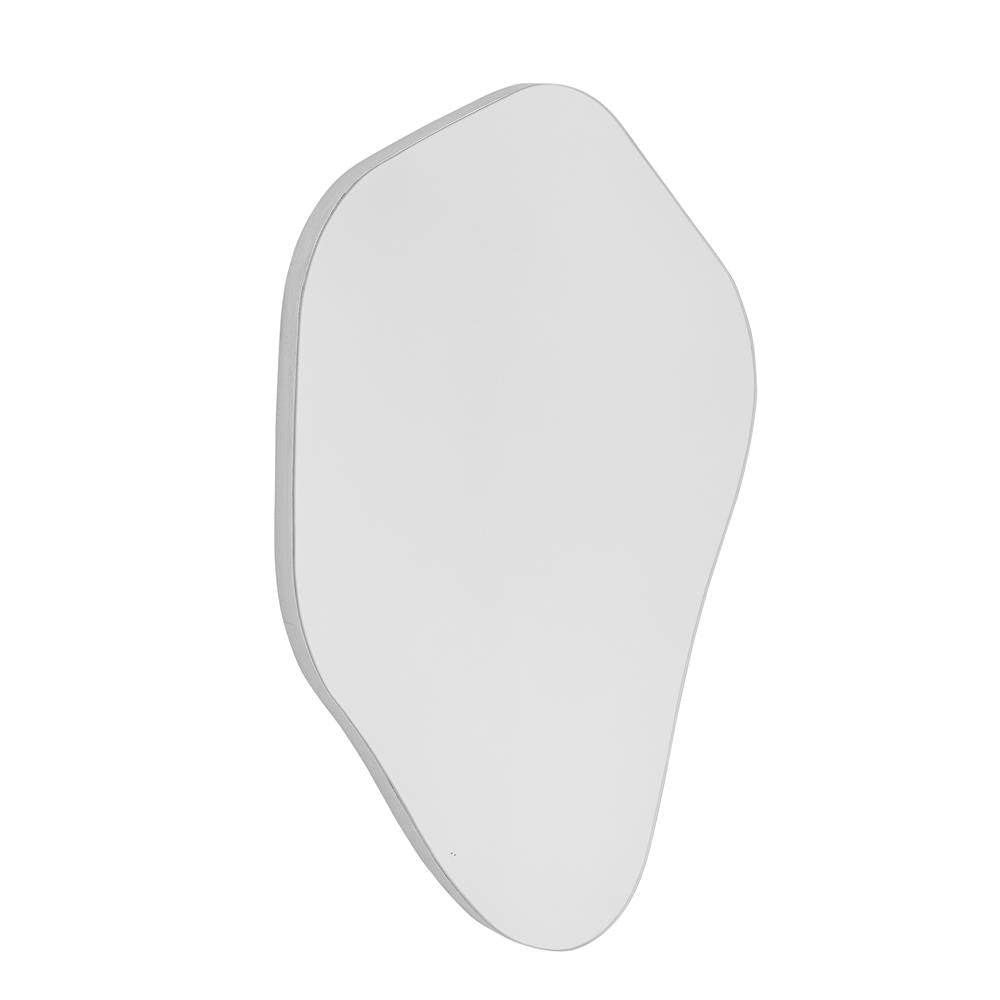 Bloomingville Aimie Wandspiegel, Silber, Glas, 40x60 cm, organisch, rahmenloser Look