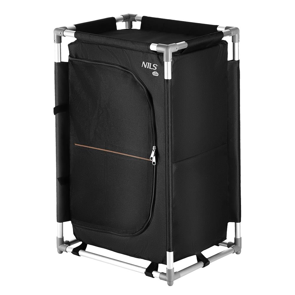 NILS CAMP Campingschrank faltbar - leichter Outdoor Schrank mit Netzfächern für Camping & Reisen