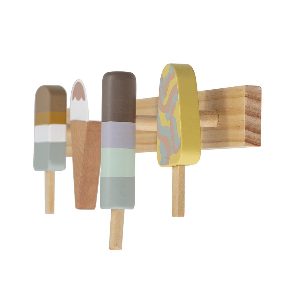 Bloomingville MINI Zyon Kleiderhacken Eis am Stiel Holz Wandgarderobe Kindergarderobe dänisches Design