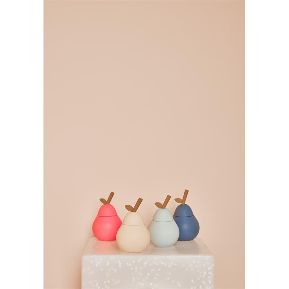 OYOY Mini - Pear Cup, Vanilla, Trinklernbecher mit Strohhalm, Silikon