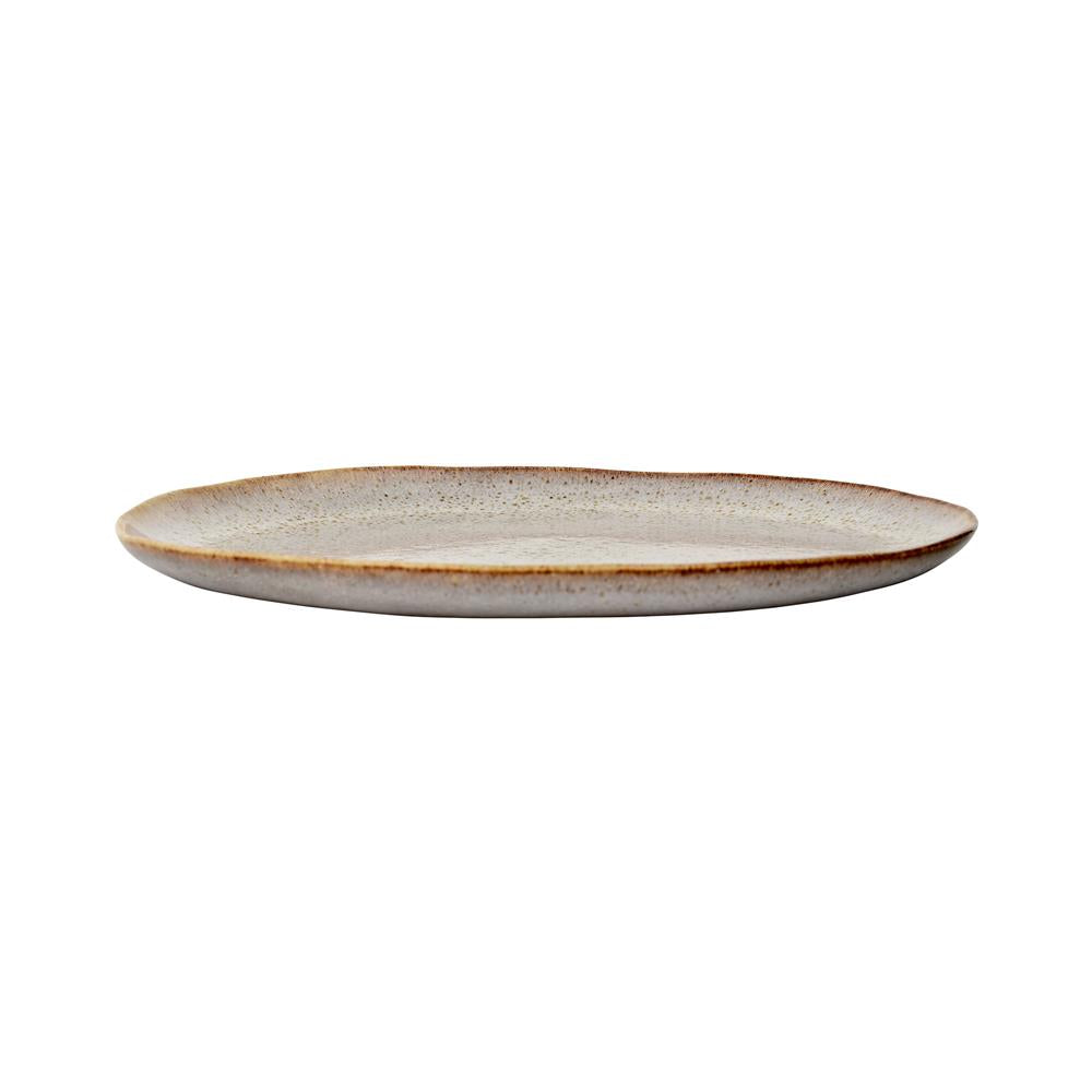 Bloomingville Sandrine Teller, Natur, 22cm, Steingut, dänisches Design